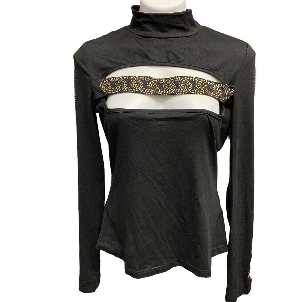 Chick Me Mock Turtle Neck Women’s Long Sleeve Top Size XL